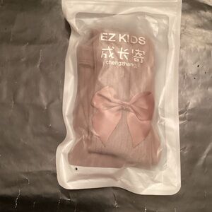 EZ Kids Brown Tights with Bow
